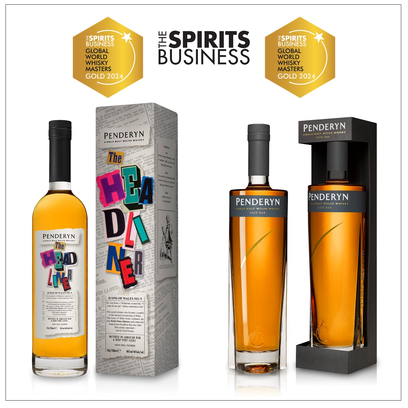 Penderyn wins two golds at the Spirits Business World Whisky Awards